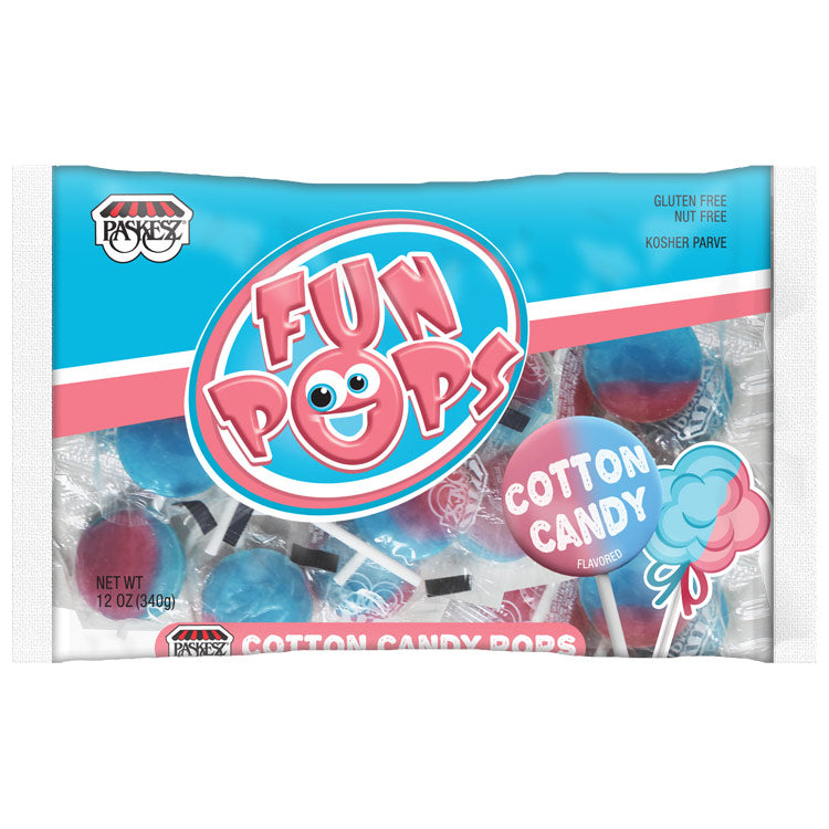 Paskez Cotton Candy Pops 12 oz Fam. Bag 1 24 x 340 gr.