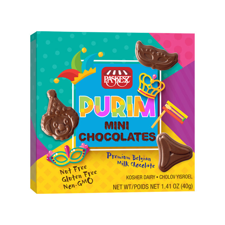 Paskez Purim Mini Chocolates 40 gr. Milk 40 gr.